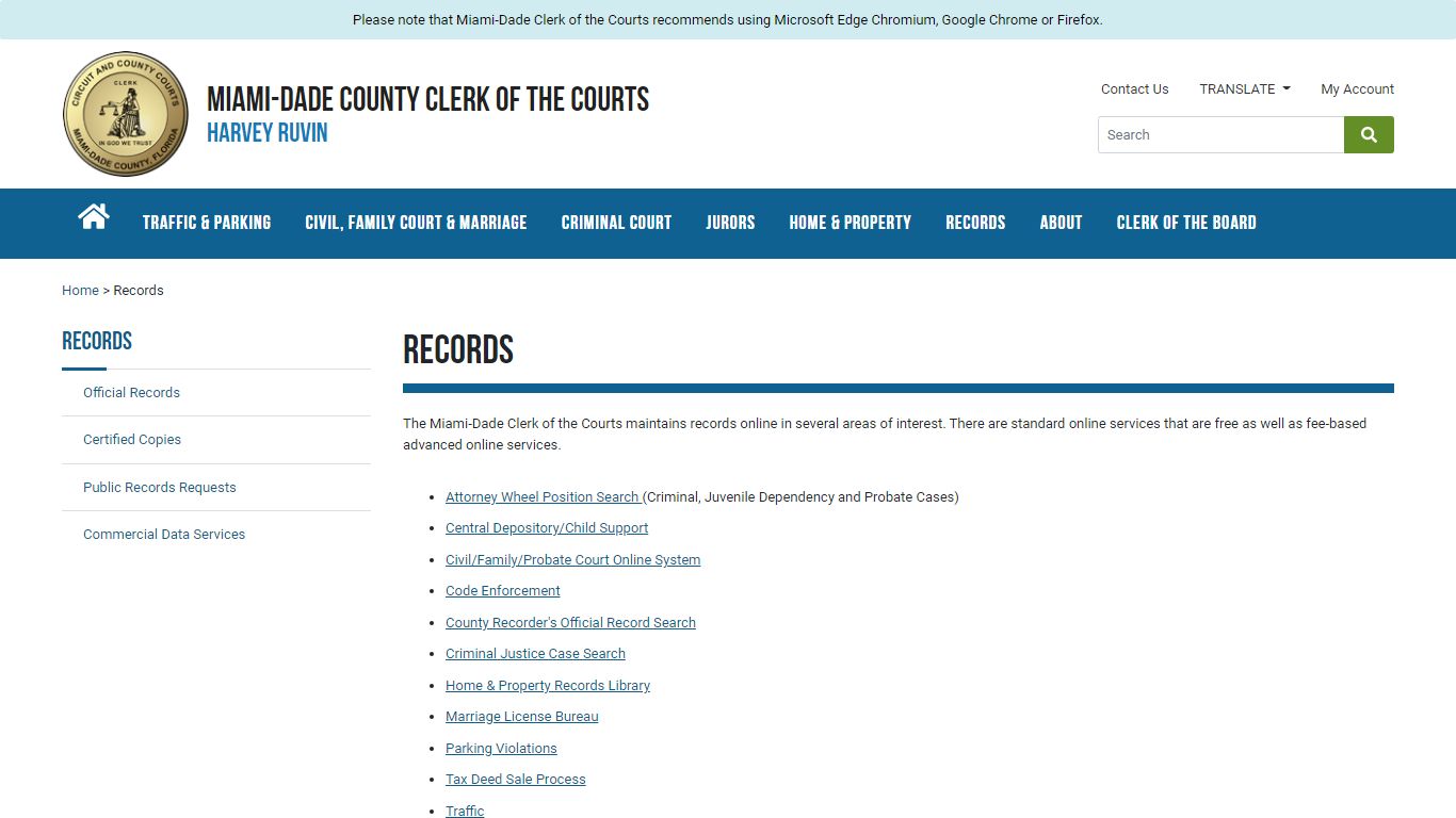 Records - Miami-Dade County Clerk of the Courts
